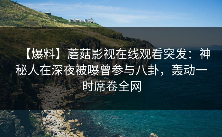 【爆料】蘑菇影视在线观看突发：神秘人在深夜被曝曾参与八卦，轰动一时席卷全网
